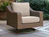 Revare Beach Beige Swivel Lounge with Cushion