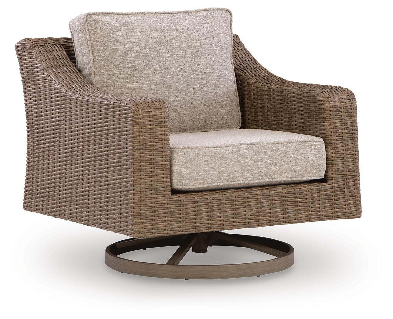 Revare Beach Beige Swivel Lounge with Cushion