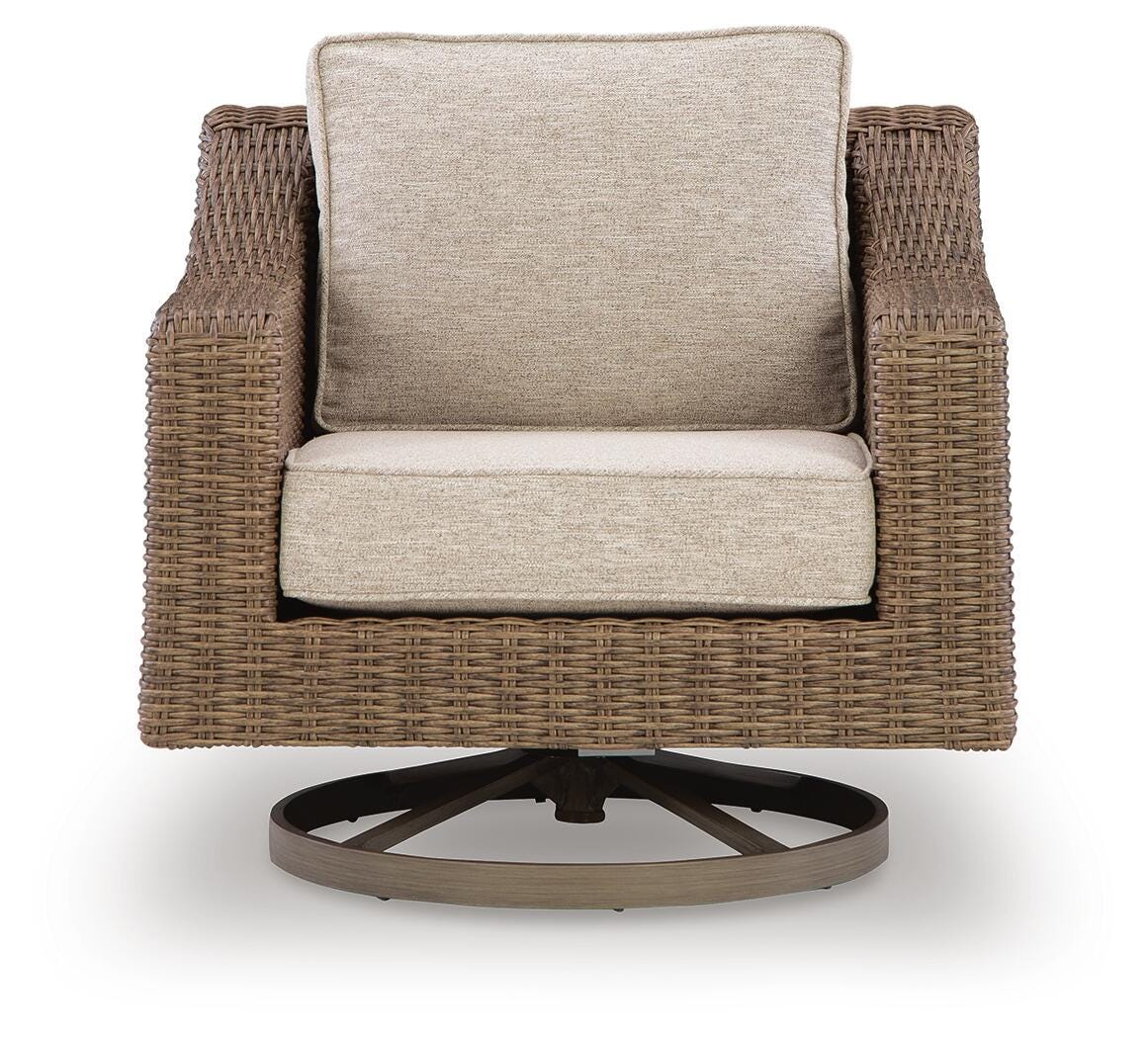 Revare Beach Beige Swivel Lounge with Cushion