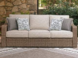 Revare Beach Beige Outdoor Sofa with Cushion