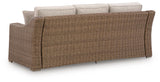 Revare Beach Beige Outdoor Sofa with Cushion
