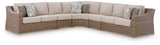 Revare Beach Beige 5-Piece Outdoor Sectional