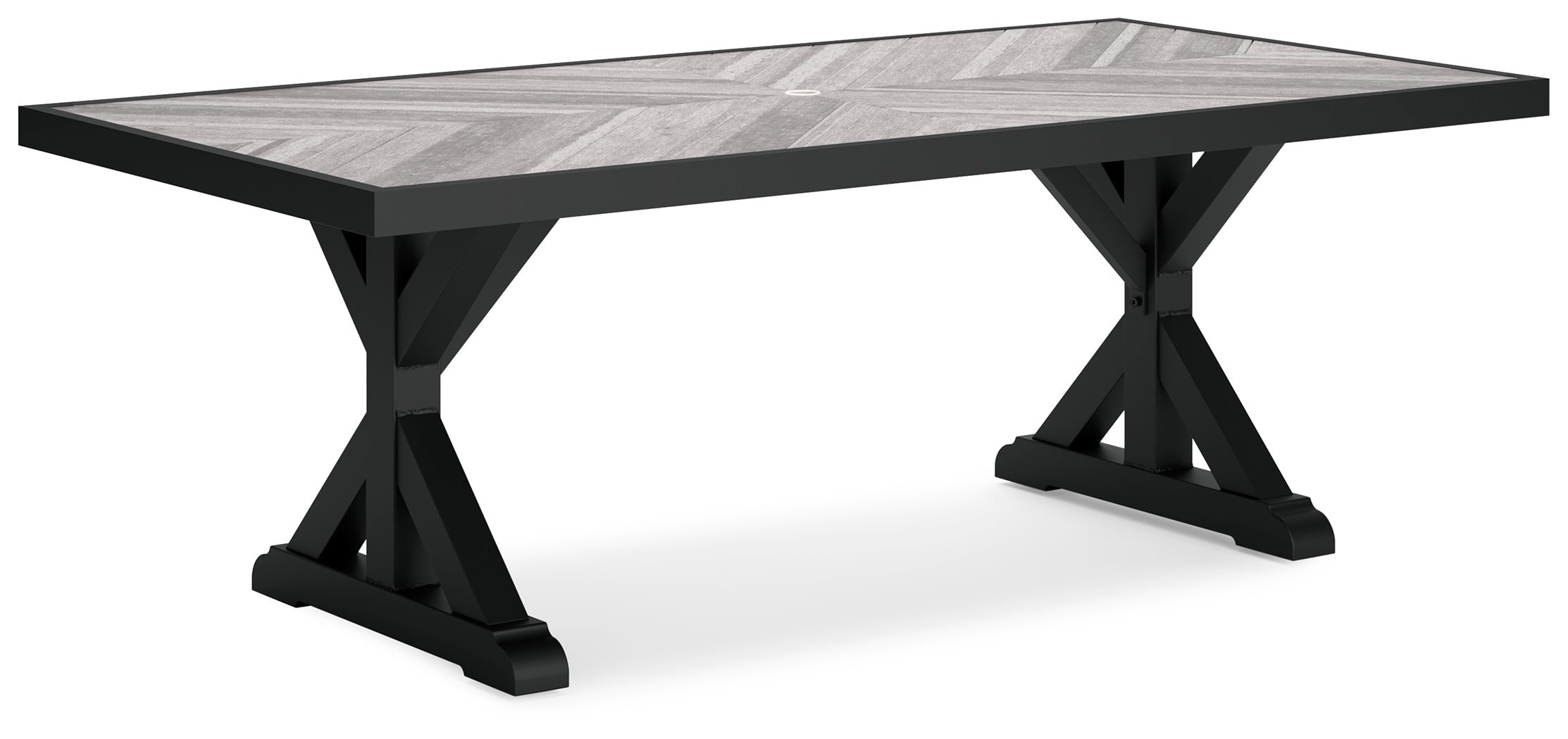 Beachcroft Black/Light Gray Outdoor Dining Table - Ornate Home