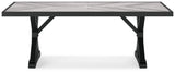 Beachcroft Black/Light Gray Outdoor Dining Table - Ornate Home