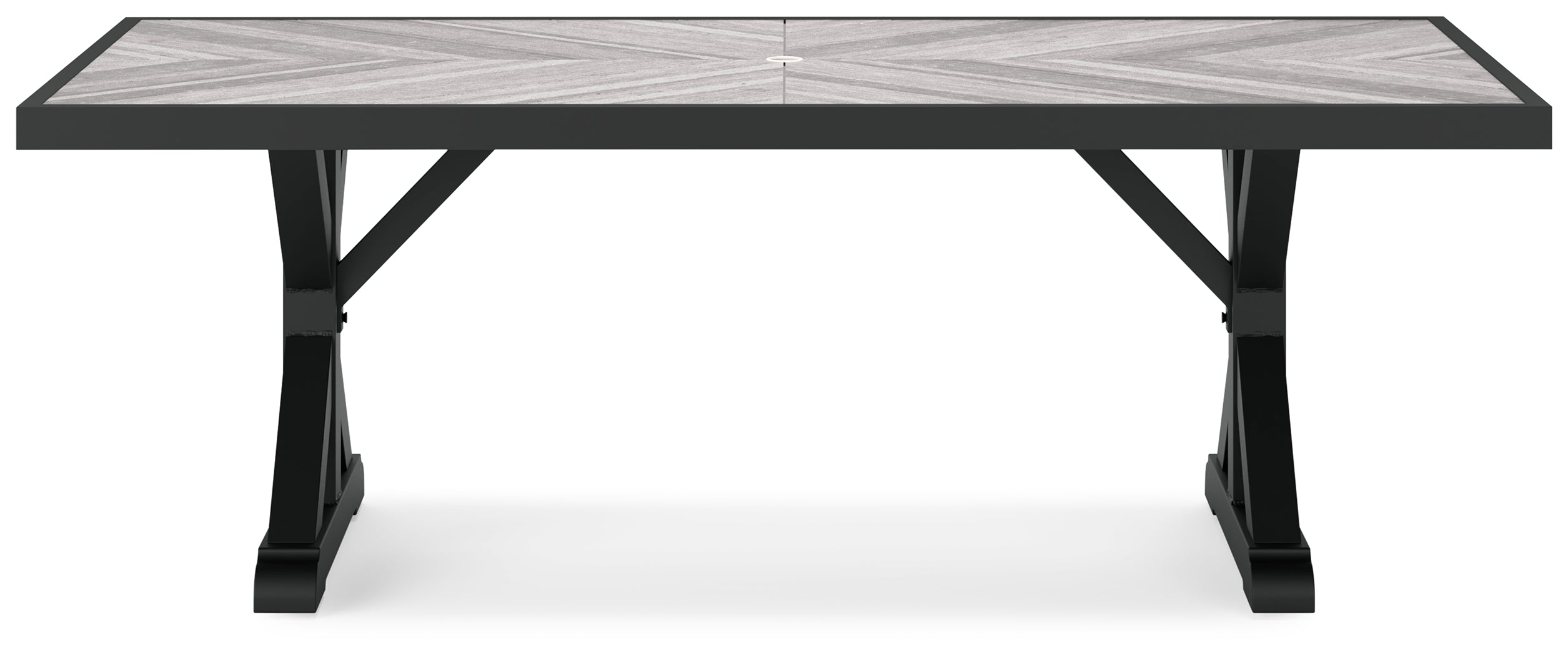 Beachcroft Black/Light Gray Outdoor Dining Table - Ornate Home