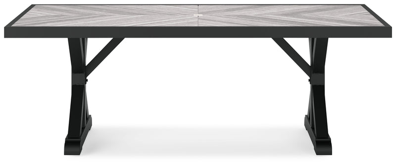 Beachcroft Black/Light Gray Outdoor Dining Table - Ornate Home