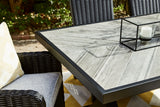 Beachcroft Black/Light Gray Outdoor Dining Table - Ornate Home