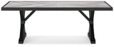 Beachcroft Black/Light Gray Outdoor Dining Table - Ornate Home