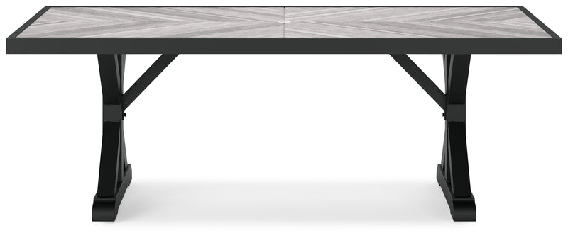 Beachcroft Black/Light Gray Outdoor Dining Table - Ornate Home