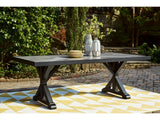 Beachcroft Black/Light Gray Outdoor Dining Table - Ornate Home