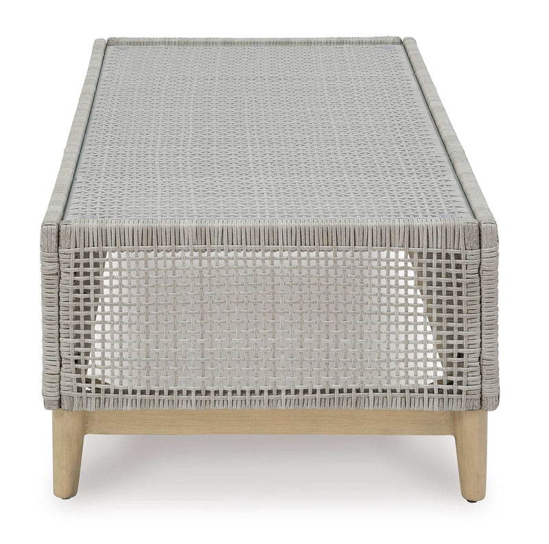 Seton Creek Gray Outdoor Coffee Table - Ornate Home