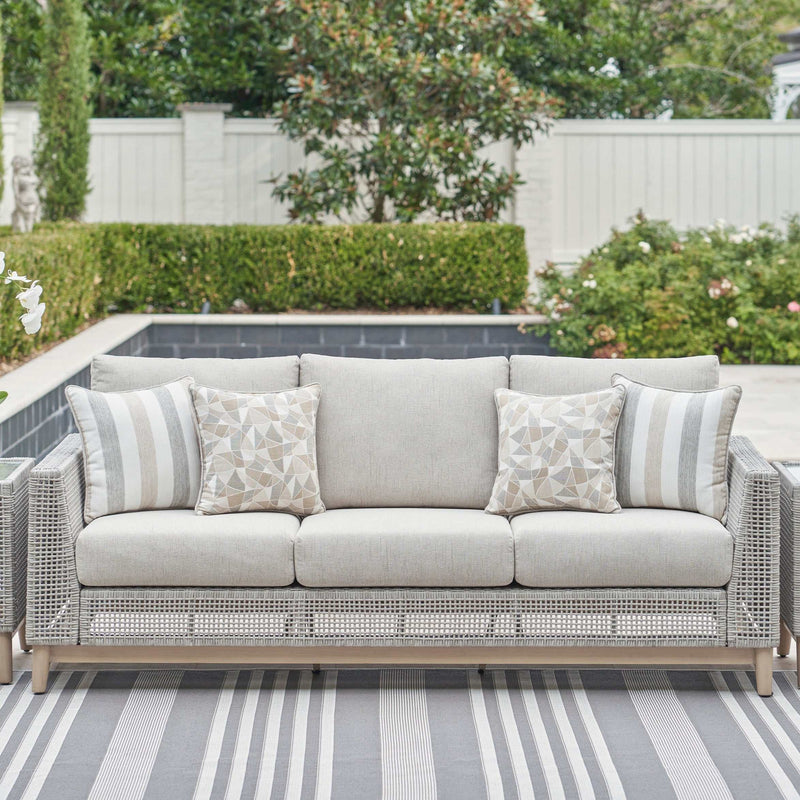 Seton Creek Gray Outdoor Sofa w/ Cushion - Ornate Home