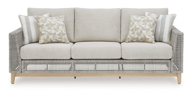 Seton Creek Gray Outdoor Sofa w/ Cushion - Ornate Home