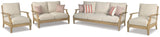 Clare View Beige Outdoor Sofa, Loveseat and 2 Lounge Chairs