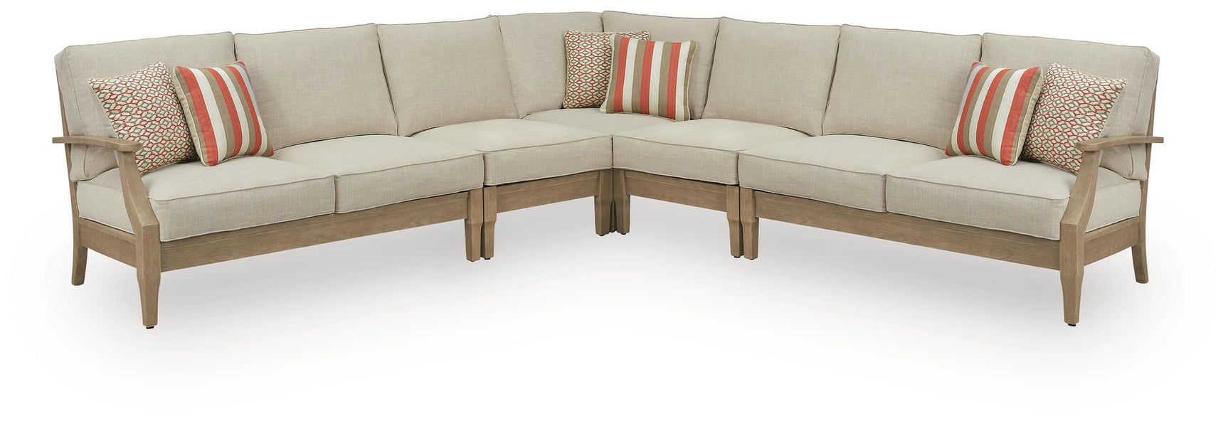 Clare View Beige 5-Piece Outdoor Sectional
