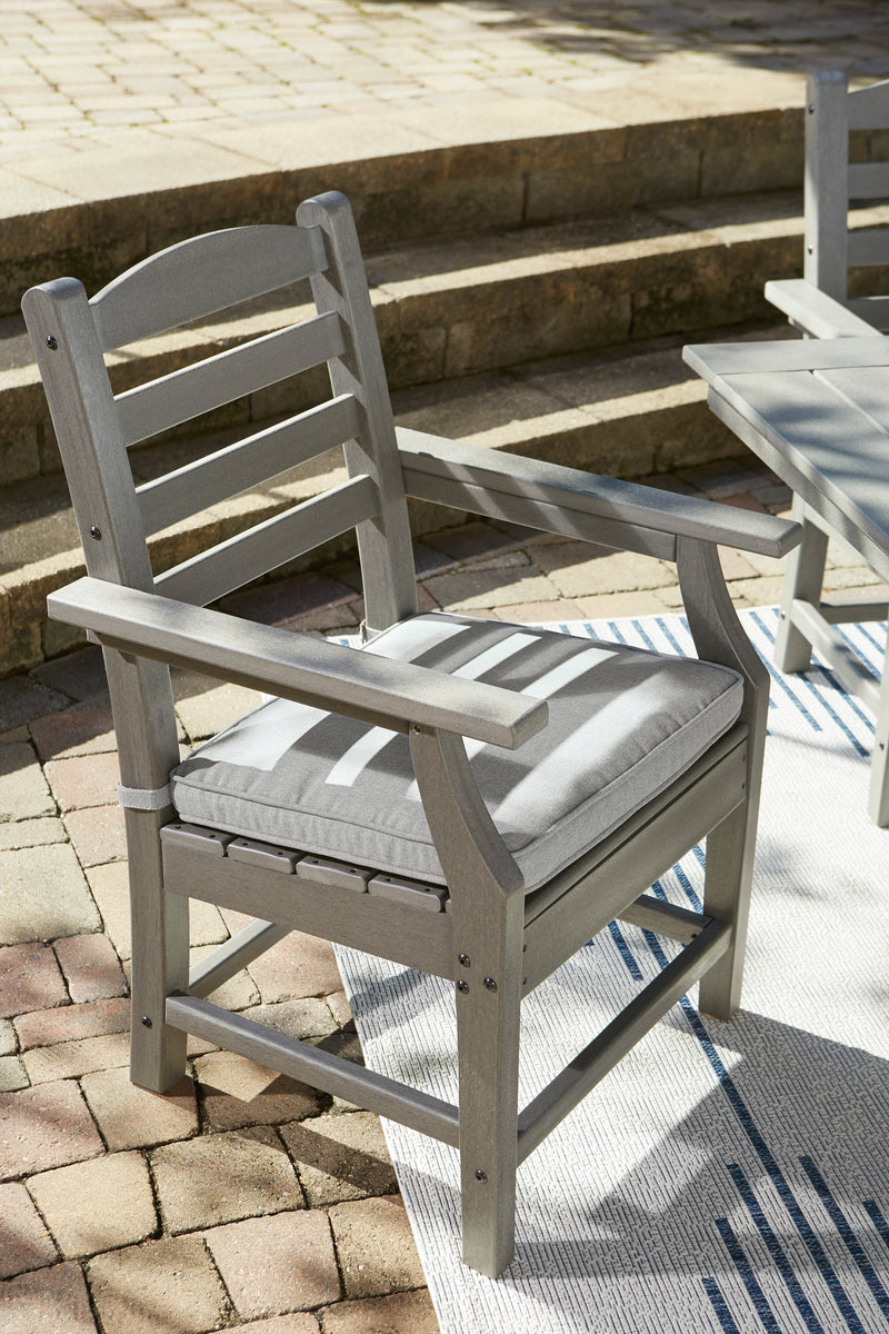Visola Gray Outdoor Arm Chair w/ Cushion (Set of 2) - Ornate Home