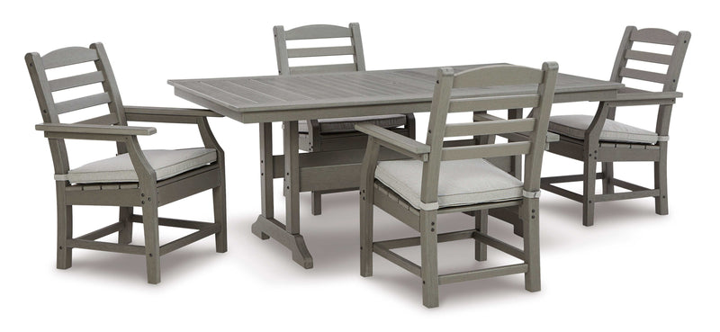 Visola Gray Outdoor Dining Set / 5pc - Ornate Home