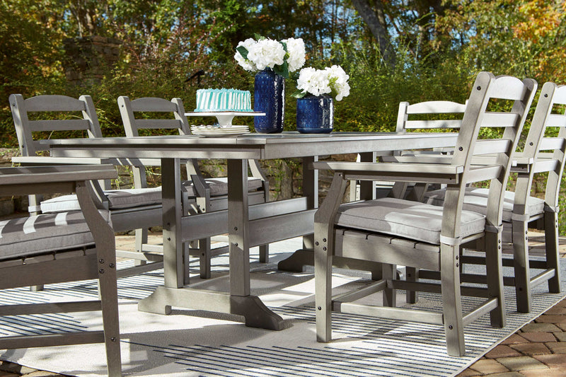 Visola Gray 7pc Outdoor Dining Set - Ornate Home