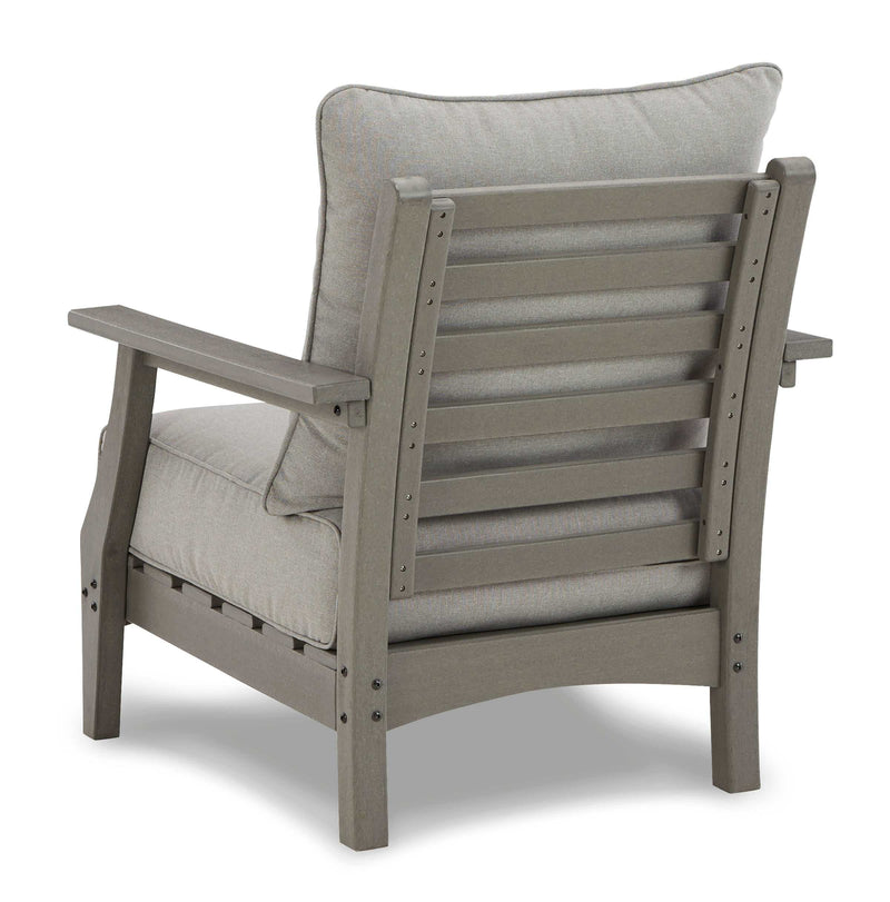 Visola Gray Outdoor Lounge Chair w/ Cushion (Set of 2) - Ornate Home