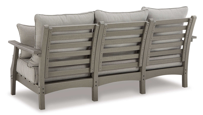 Visola Gray Outdoor Sofa w/ Cushion - Ornate Home
