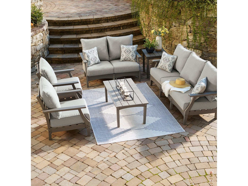 Visola Gray 6pc Outdoor Conversation Set - Ornate Home