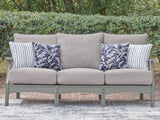 Lone View Bay Gray Outdoor Sofa with Cushion