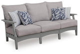Lone View Bay Gray Outdoor Sofa with Cushion