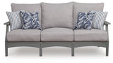 Lone View Bay Gray Outdoor Sofa with Cushion
