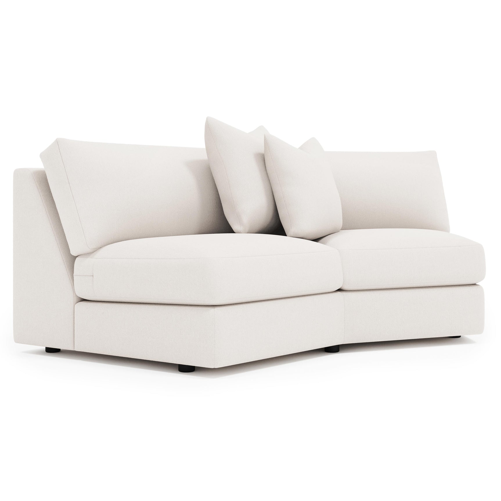 Soleil Gray Armless Loveseat