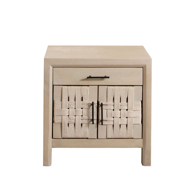 Palm Light Natural Wood Nightstand - Ornate Home
