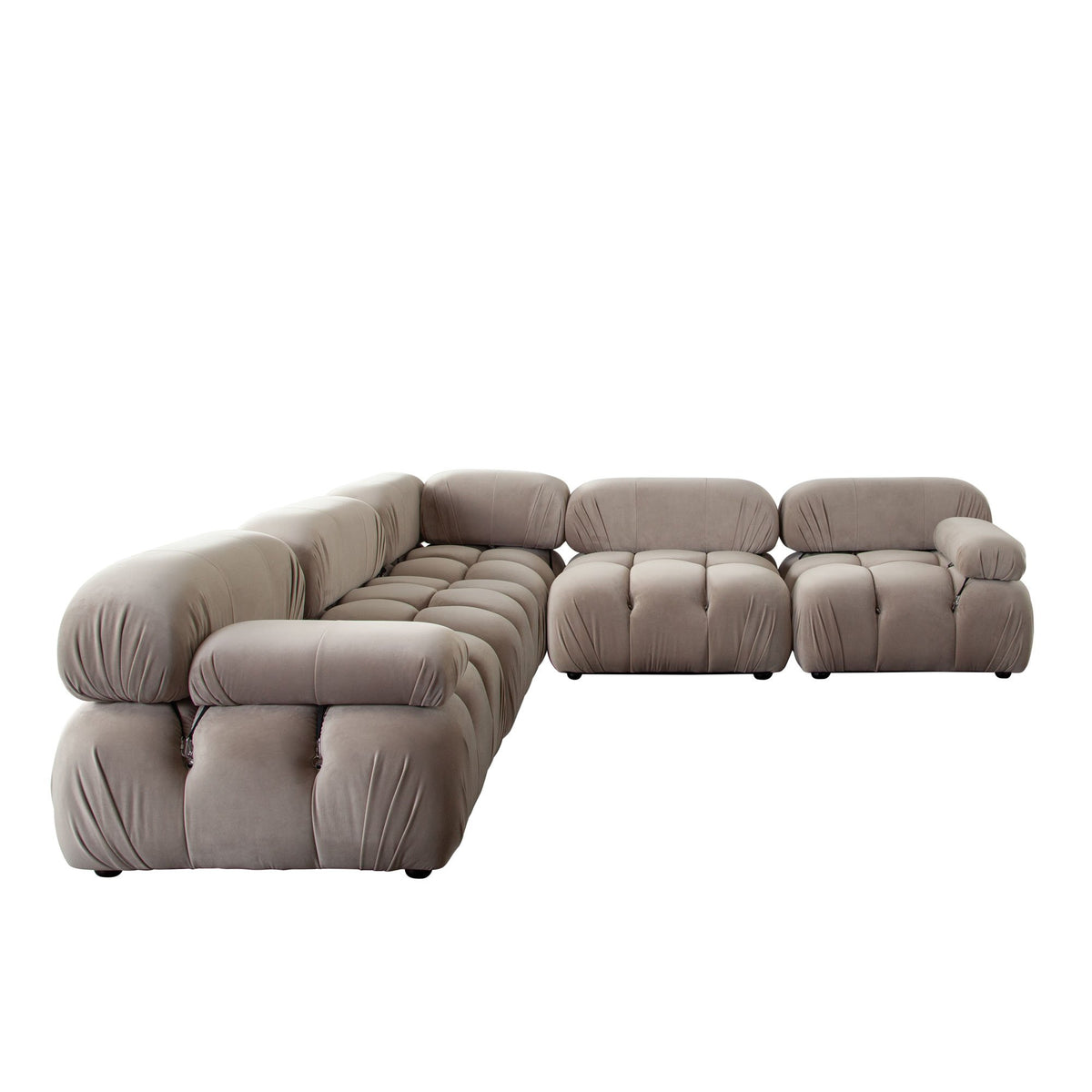 Paloma Mink Tan Velvet 3-Pc Sofa - Ornate Home