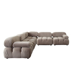 Paloma Mink Tan Velvet 3-Pc Sofa - Ornate Home