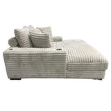 Cocoon Taupe Mega Chaise Lounge w/ Dual Cupholders & USB Ports - Ornate Home