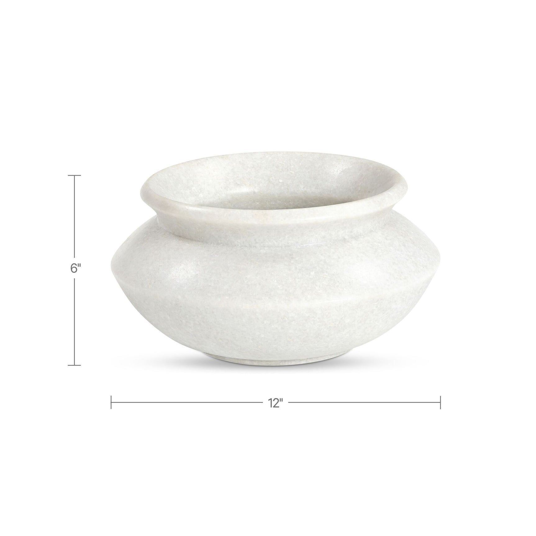 Romano White Marble Vessel