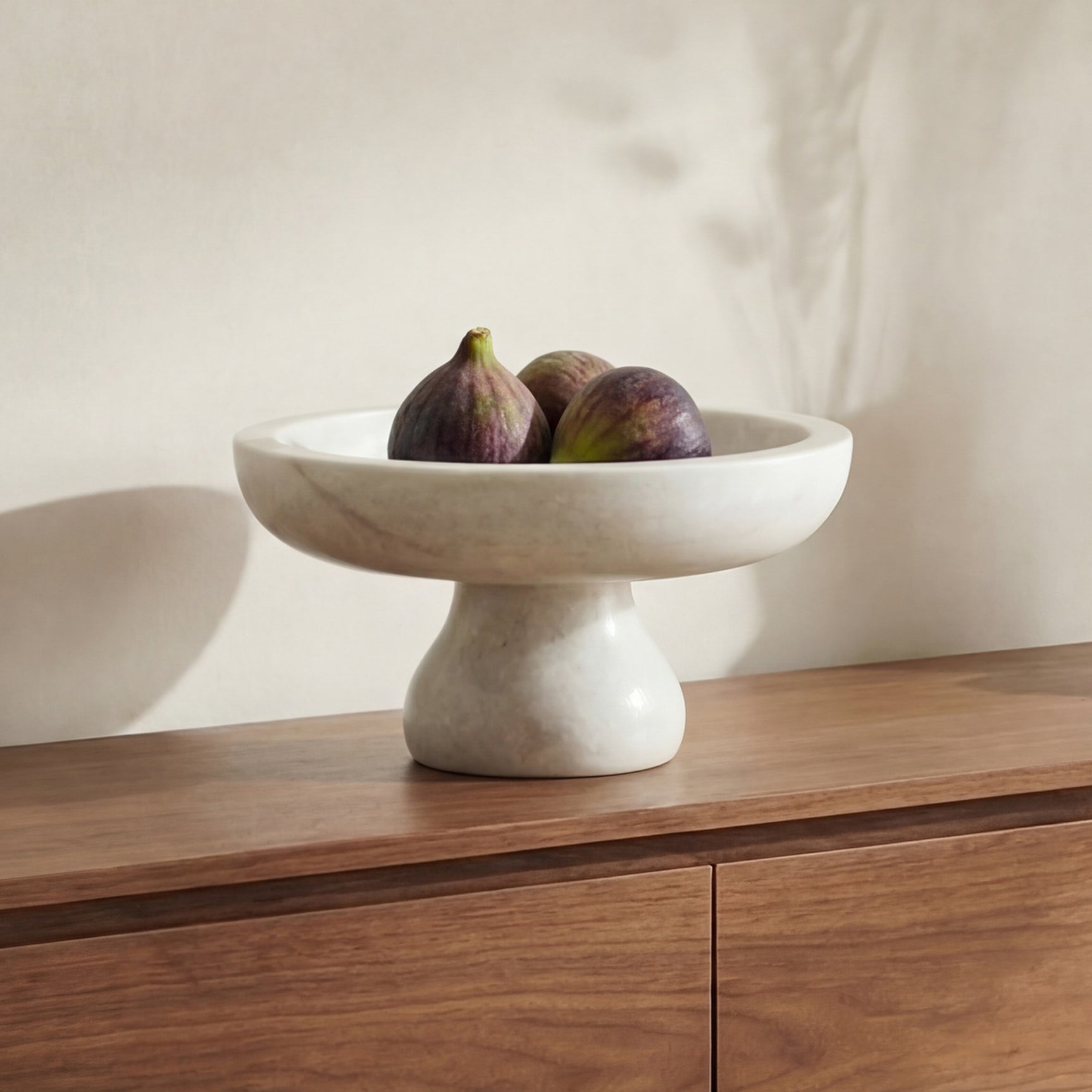 Palermo White Marble Pedestal Bowl