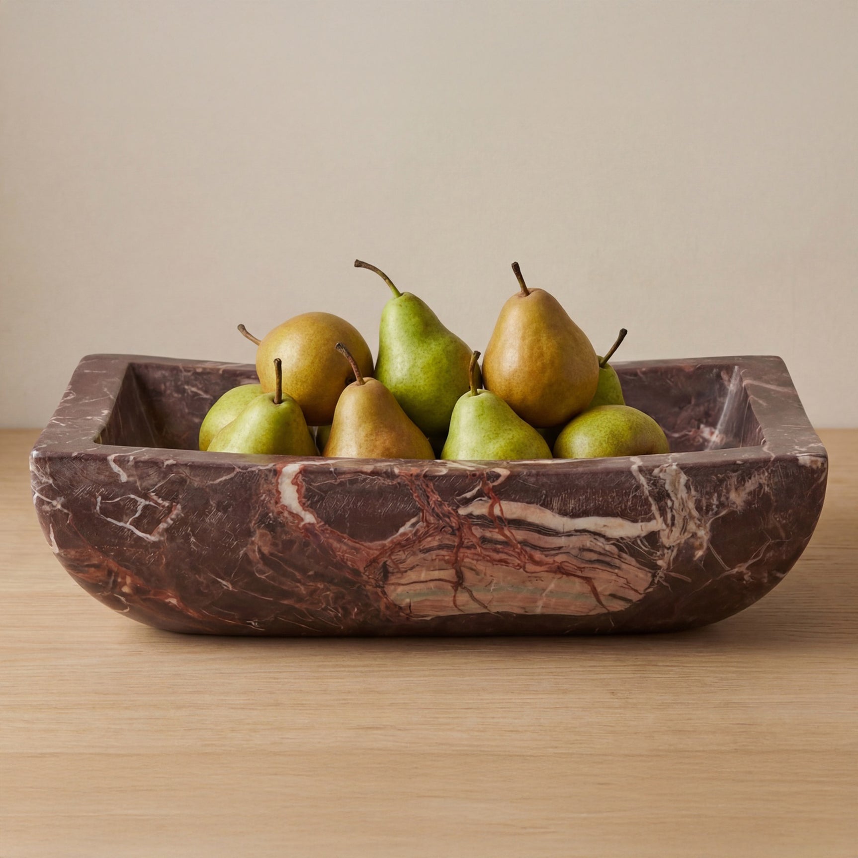 Piero Deep Red Marble Basin
