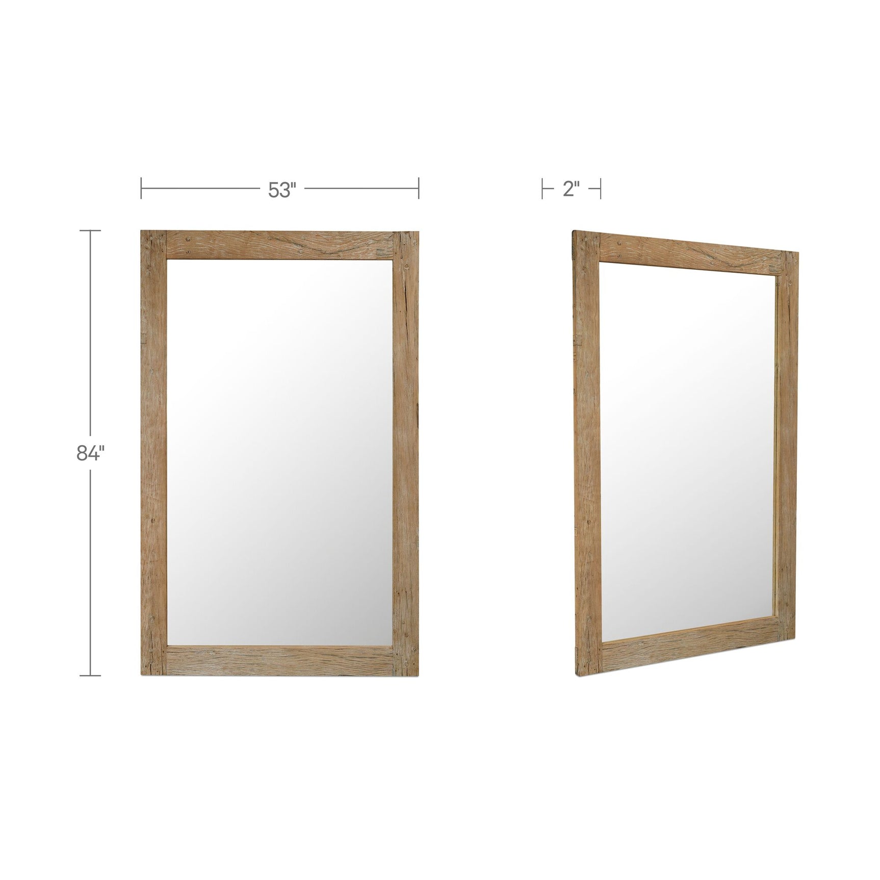 Orchard Natural Reclaimed Wood Floor Mirror