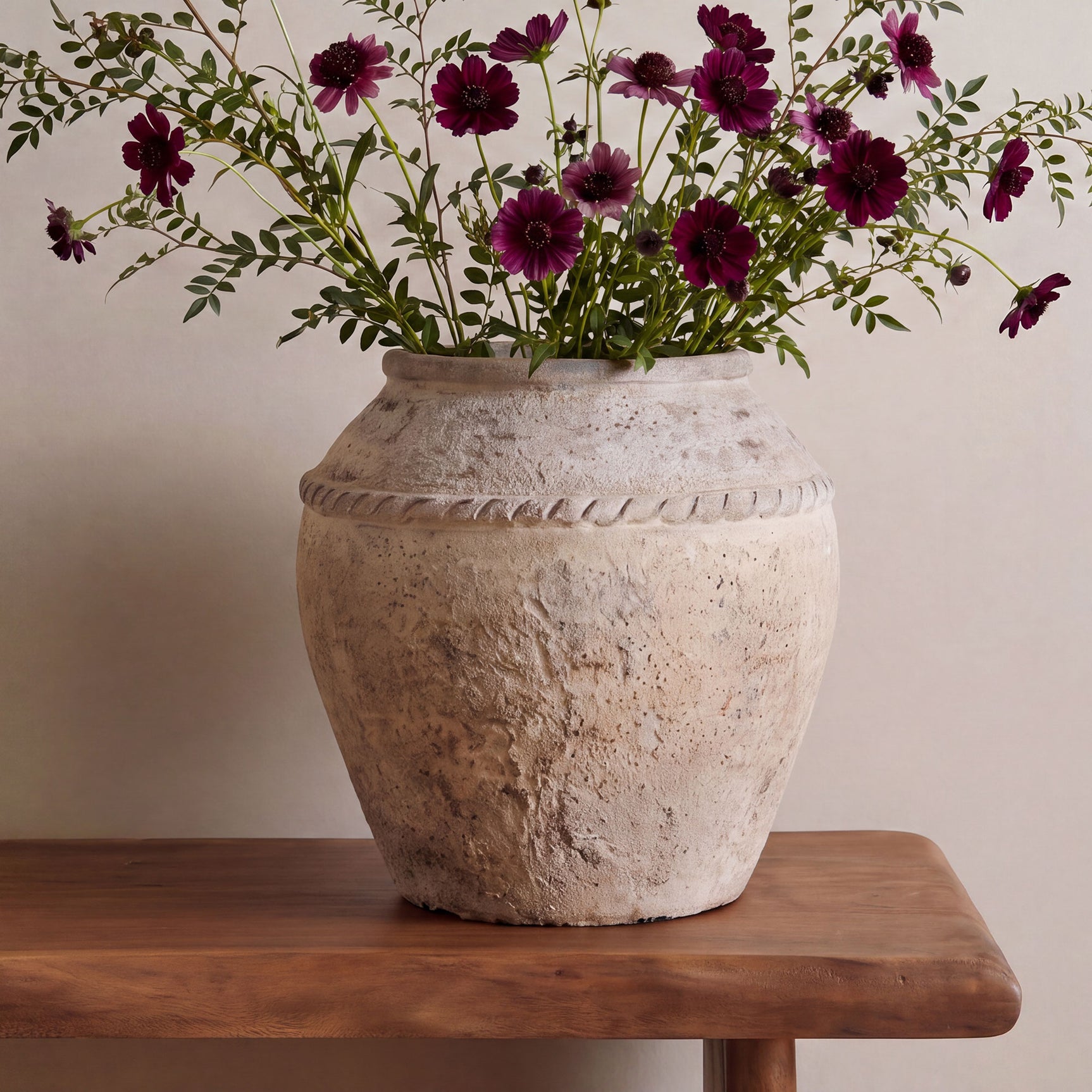 Amai White Clay Pot