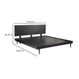 Pablo Black King Bed - Ornate Home