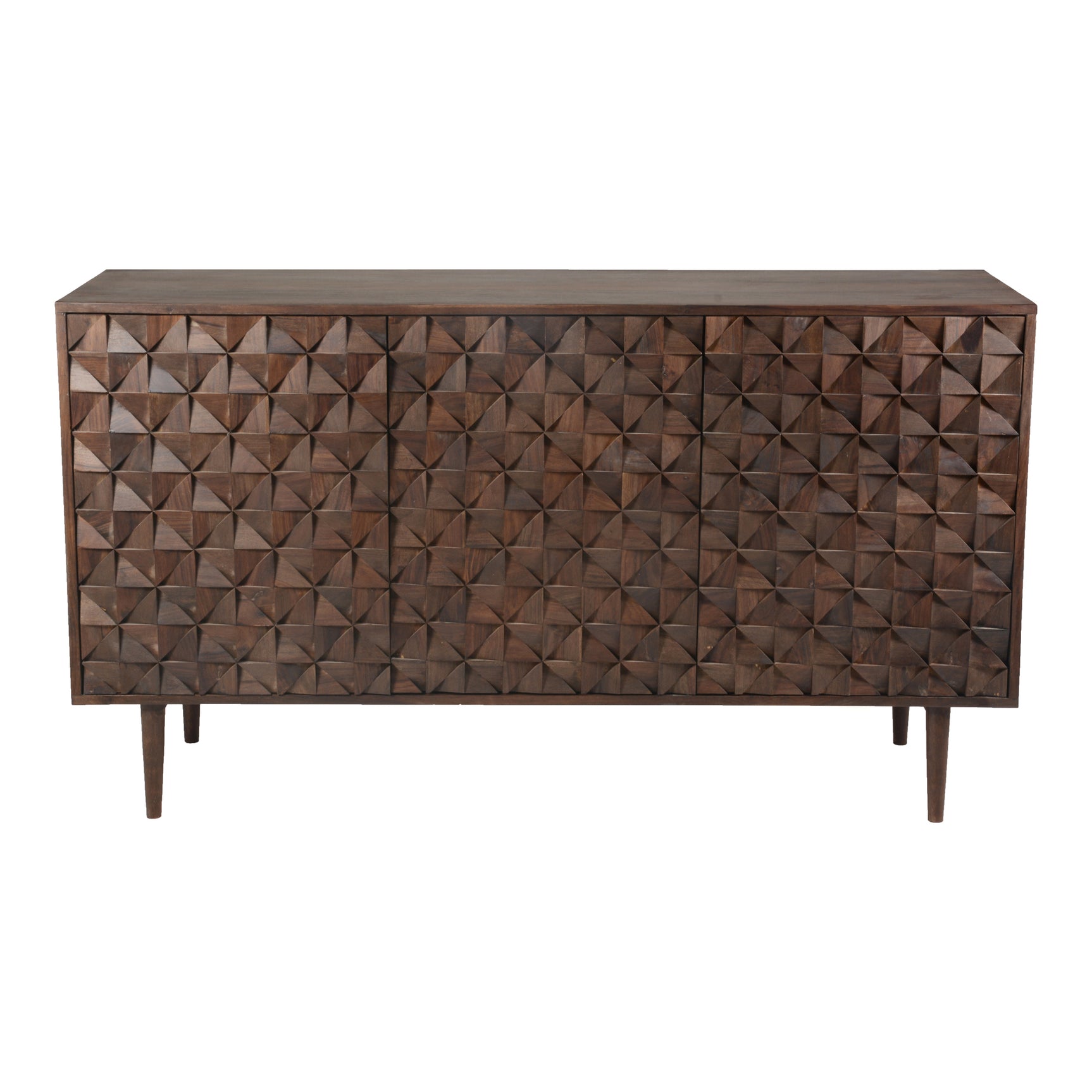 Pablo Dark Brown 3 Door Sideboard - Ornate Home
