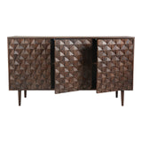 Pablo Dark Brown 3 Door Sideboard - Ornate Home