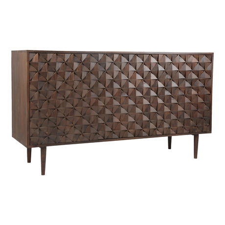 Pablo Dark Brown 3 Door Sideboard - Ornate Home