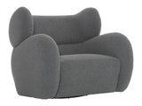 Pablo Grey Fabric Swivel Chair - Ornate Home