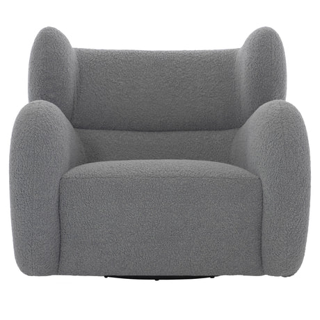 Pablo Grey Fabric Swivel Chair - Ornate Home