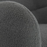 Pablo Grey Fabric Swivel Chair - Ornate Home