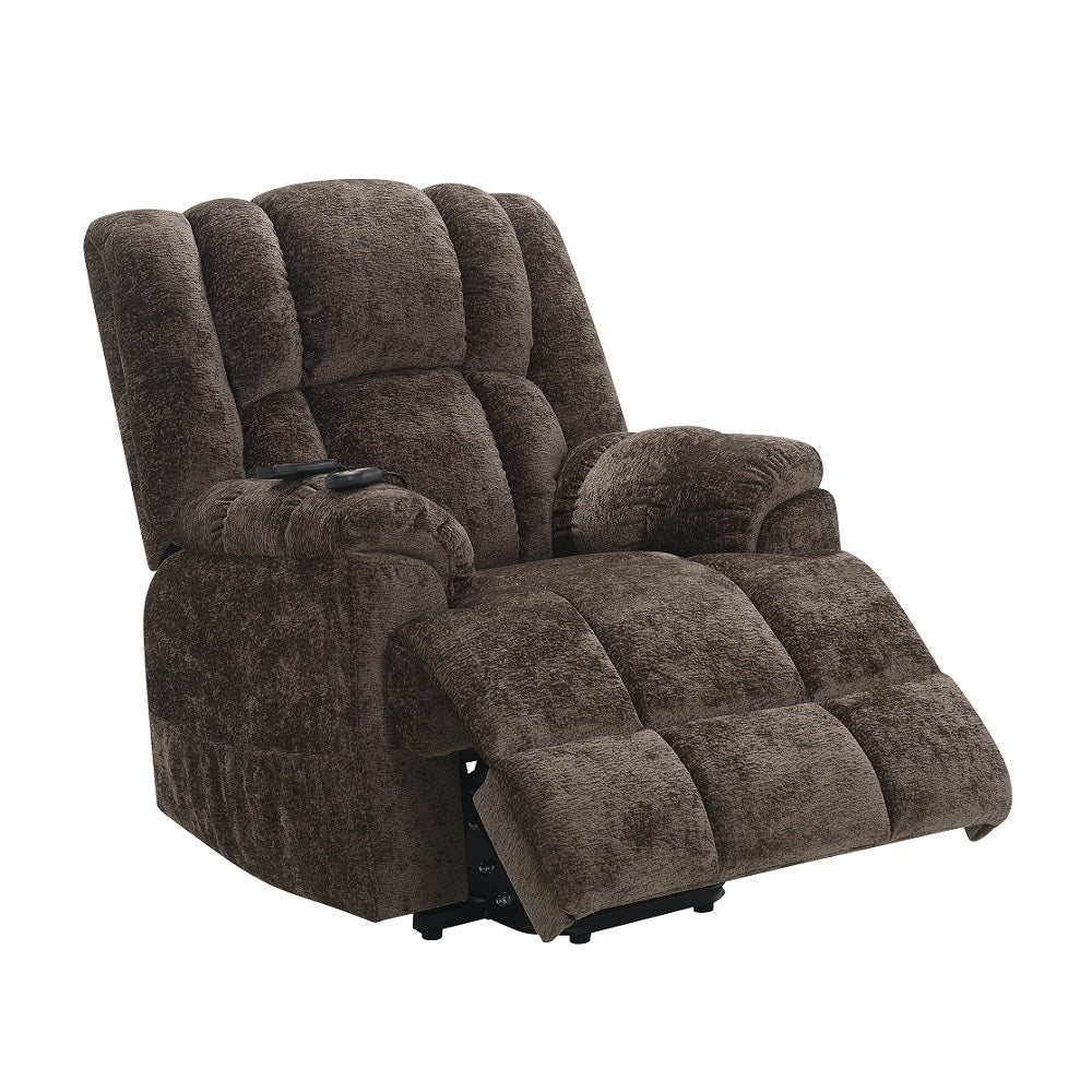 Pacay Brown Chenille Power Recliner - Ornate Home