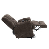 Pacay Brown Power Recliner w/ Lift, Heating & Massage - Ornate Home