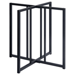 Pace Matte Black Geometric Metal Dining Table Base - Ornate Home
