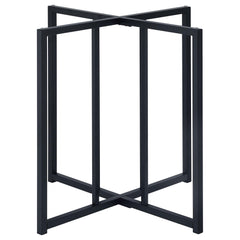Pace Matte Black Geometric Metal Dining Table Base - Ornate Home