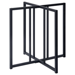 Pace Matte Black Geometric Metal Dining Table Base - Ornate Home